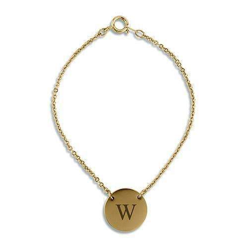 Circle Tag Bracelet - Classic Serif Initial (Pack of 1)-Personalized Gifts for Women-JadeMoghul Inc.