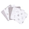 Circles Gray 5 Pack Wash Cloth Set-GRAY CRC-JadeMoghul Inc.