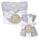 Circles Gray 6 Piece Hooded Towel and Wash Cloth Set-GRAY CRC-JadeMoghul Inc.