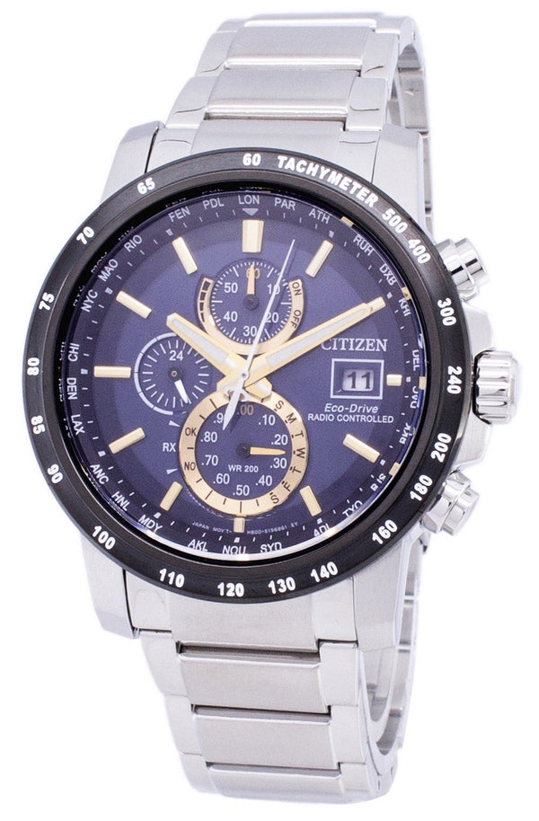 Citizen Eco-Drive Radio Controlled Chronograph AT8124-83M Men's Watch-Branded Watches-Black-JadeMoghul Inc.