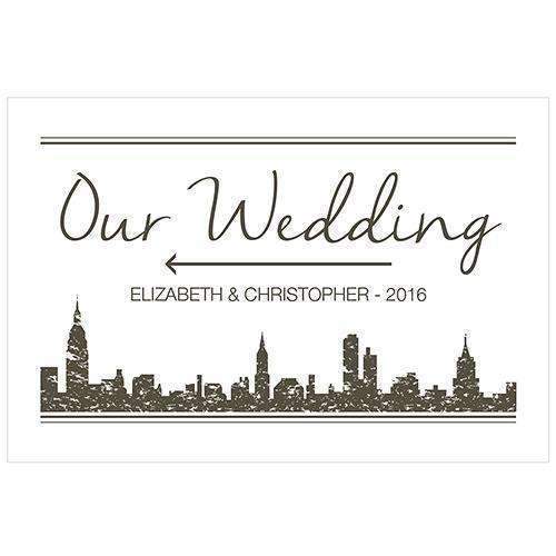 City Style Directional Wedding Sign Charcoal (Pack of 1)-Wedding Signs-Charcoal-JadeMoghul Inc.