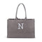 City Tote - Solid Box Tote - Gray (Pack of 1)-Personalized Gifts for Women-JadeMoghul Inc.
