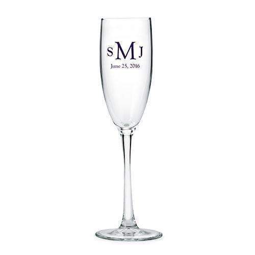 Classic Champagne Glass - Personalized (Pack of 1)-Popular Wedding Favors-JadeMoghul Inc.
