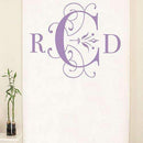 Classic Deco Monogram Personalized Photo Backdrop Pewter Grey (Pack of 1)-Wedding Reception Decorations-Lavender-JadeMoghul Inc.