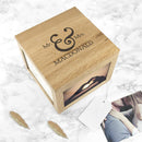 Personalized Keepsake Box Classic Mr & Mrs Oak Photo Keepsake Box