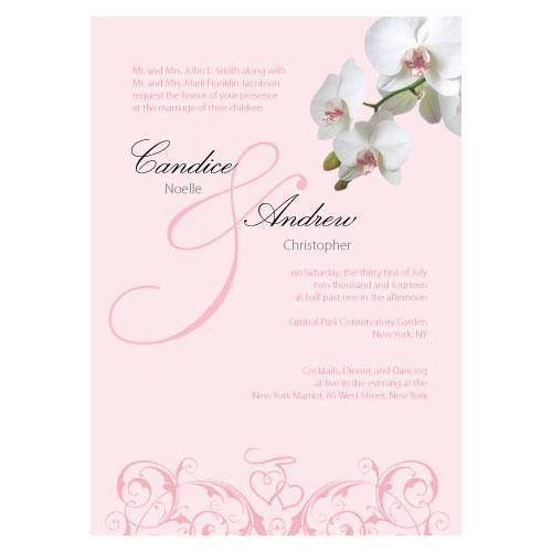 Classic Orchid Invitation Plum (Pack of 1)-Invitations & Stationery Essentials-Pastel Pink-JadeMoghul Inc.