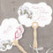 Classic Orchid Personalized Hand Fan Plum (Pack of 1)-Wedding Parasols Umbrellas & Fans-Pastel Pink-JadeMoghul Inc.