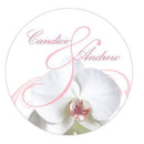 Classic Orchid Small Sticker Plum (Pack of 1)-Wedding Favor Stationery-Red-JadeMoghul Inc.
