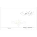 Classic Script Thank You Card With Fold (Pack of 1)-Weddingstar-JadeMoghul Inc.