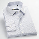 Classic Striped Men Dress Shirt / Long Sleeve Business Formal Shirt-5532-Asian size S-JadeMoghul Inc.