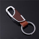 Classic Style Men Keychain Male Car Keyring Genuine Leather Key Chain Man's Waist/Strap Metal Auto Key Holder Gift For Men YS027-silver brown leather-JadeMoghul Inc.