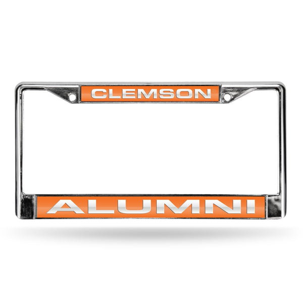 Toyota License Plate Frame Clemson Alumni Laser Chrome Frame