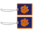 Clemson Tigers Vinyl Luggage Tag, 2pk-Luggage Accessories-JadeMoghul Inc.