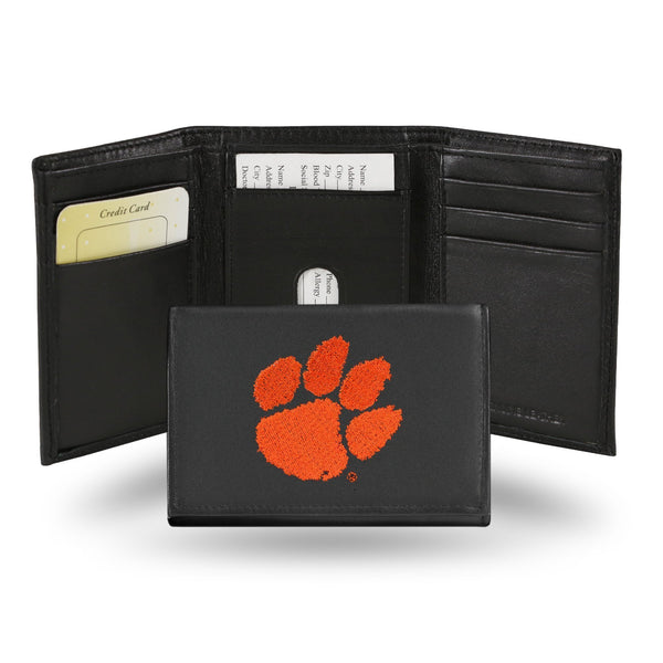 Men's Trifold Wallet Clemson University Embroidered Trifold