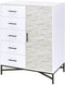 Closets Wardrobe Closet - 40" X 22" X 52" White & Weathered Wood Pattern Wardrobe HomeRoots