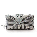 Clutch Bag LO2362 Imitation Rhodium White Metal Clutch with Crystal