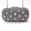 Clutch Bag LO2364 Imitation Rhodium White Metal Clutch with Crystal