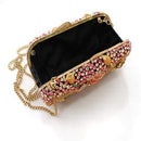 Clutch Purse LO2375 Ancientry Gold White Metal Clutch with Crystal