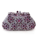 Clutch Purse LO2376 Imitation Rhodium White Metal Clutch with Crystal