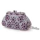 Clutch Purse LO2376 Imitation Rhodium White Metal Clutch with Crystal