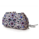 Clutch Purse LO2379 Imitation Rhodium White Metal Clutch with Crystal