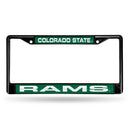 Subaru License Plate Frame Colorado State Black Laser Chrome Frame