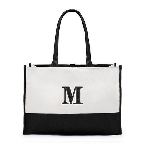 Colorblock Tote - Black (Pack of 1)-Personalized Gifts for Women-JadeMoghul Inc.