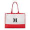 Colorblock Tote - Coral - Soft Red (Pack of 1)-Personalized Gifts for Women-JadeMoghul Inc.
