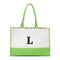 Colorblock Tote - Garden Collection Grass Green (Pack of 1)-Personalized Gifts for Women-JadeMoghul Inc.