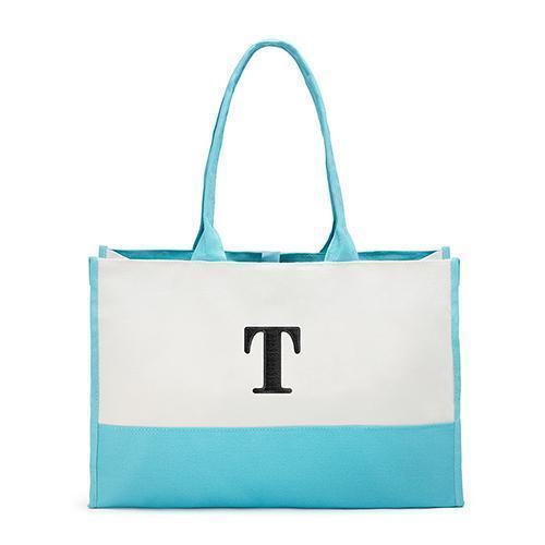Colorblock Tote - Garden Collection Robin's Egg Blue (Pack of 1)-Personalized Gifts for Women-JadeMoghul Inc.