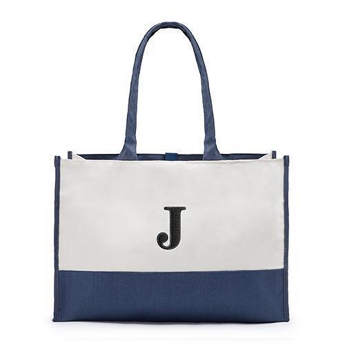 Colorblock Tote - Navy (Pack of 1)-Personalized Gifts for Women-JadeMoghul Inc.