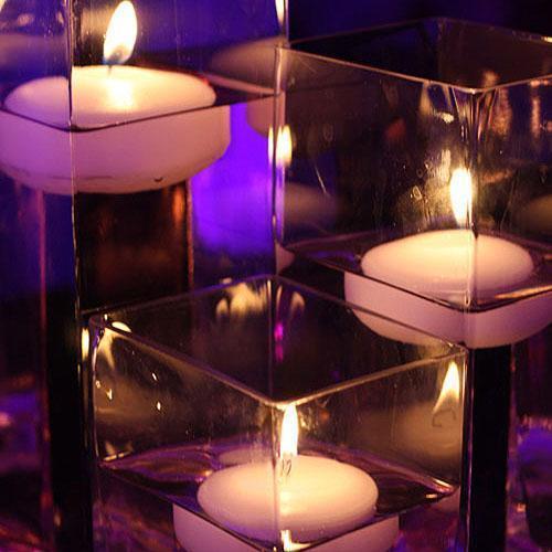 Colored Floating Candles White (Pack of 6)-Wedding Reception Decorations-JadeMoghul Inc.