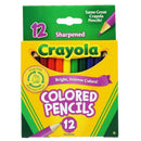 COLORED PENCILS 12CT HALF LENGTH-Arts & Crafts-JadeMoghul Inc.