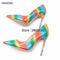 Colorful Rainbow Printed Pointed Toe Stiletto High Heels Woman Lady Female 12cm 10cm 8cm High Heel Shoes Pump Zapatos Mujer-12cm-5-JadeMoghul Inc.