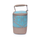 COLORLAND Fashion Baby Handbag Bottle Bag Thermo Bottles Mummy Handbag Baby Bag Insulation Bags Breast Milk Thermal Food Warmer-Light blue flowers-JadeMoghul Inc.