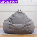 Comfortable Lazy Sofas Cover Chairs without Filler Linen Cloth Lounger Seat Bean Bag Pouf Puff Couch Tatami Living Room S/M/L AExp