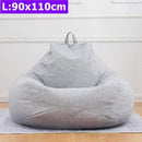 Comfortable Lazy Sofas Cover Chairs without Filler Linen Cloth Lounger Seat Bean Bag Pouf Puff Couch Tatami Living Room S/M/L AExp