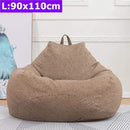 Comfortable Lazy Sofas Cover Chairs without Filler Linen Cloth Lounger Seat Bean Bag Pouf Puff Couch Tatami Living Room S/M/L AExp