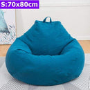 Comfortable Lazy Sofas Cover Chairs without Filler Linen Cloth Lounger Seat Bean Bag Pouf Puff Couch Tatami Living Room S/M/L AExp