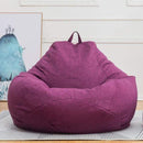 Comfortable Lazy Sofas Cover Chairs without Filler Linen Cloth Lounger Seat Bean Bag Pouf Puff Couch Tatami Living Room S/M/L AExp