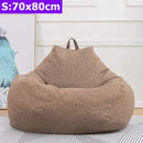 Comfortable Lazy Sofas Cover Chairs without Filler Linen Cloth Lounger Seat Bean Bag Pouf Puff Couch Tatami Living Room S/M/L AExp