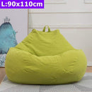 Comfortable Lazy Sofas Cover Chairs without Filler Linen Cloth Lounger Seat Bean Bag Pouf Puff Couch Tatami Living Room S/M/L AExp