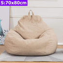 Comfortable Lazy Sofas Cover Chairs without Filler Linen Cloth Lounger Seat Bean Bag Pouf Puff Couch Tatami Living Room S/M/L AExp