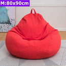 Comfortable Lazy Sofas Cover Chairs without Filler Linen Cloth Lounger Seat Bean Bag Pouf Puff Couch Tatami Living Room S/M/L AExp