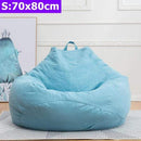 Comfortable Lazy Sofas Cover Chairs without Filler Linen Cloth Lounger Seat Bean Bag Pouf Puff Couch Tatami Living Room S/M/L AExp