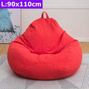 Comfortable Lazy Sofas Cover Chairs without Filler Linen Cloth Lounger Seat Bean Bag Pouf Puff Couch Tatami Living Room S/M/L AExp