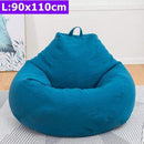 Comfortable Lazy Sofas Cover Chairs without Filler Linen Cloth Lounger Seat Bean Bag Pouf Puff Couch Tatami Living Room S/M/L AExp