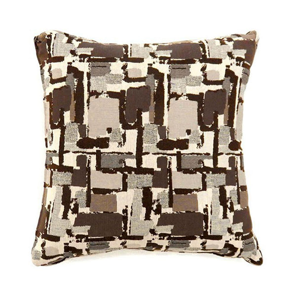 Concrit Contemporary Pillow, Large Set of 2, Brown-Accent Pillows-Multi Color-Polyester-JadeMoghul Inc.