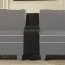 Transitional Modular Console with Charging Dock, Black