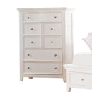 Contemporary Five Drawers Wooden Chest with Tapered Legs, White-Cabinet & Storage Chests-White-Wood-JadeMoghul Inc.
